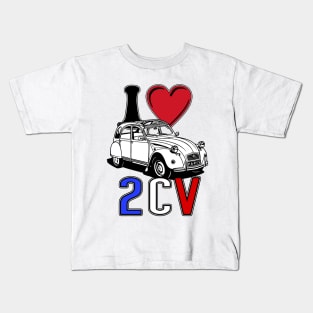 I Love 2CV Kids T-Shirt